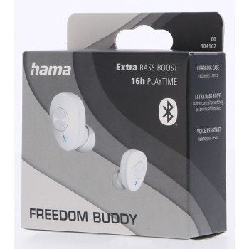 Auriculares Hama Freedom Buddy  True Wireless Stereo (Tws)  Bluetooth Gris Claro, Blanco