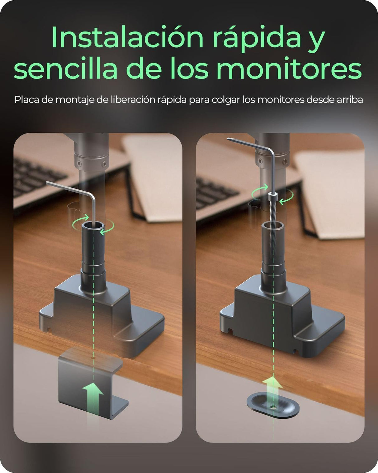 EAN 4250078175308 - ICY BOX IB-MS702-T soporte para monitor 144,8 cm (57") Escritorio Negro imagen 6