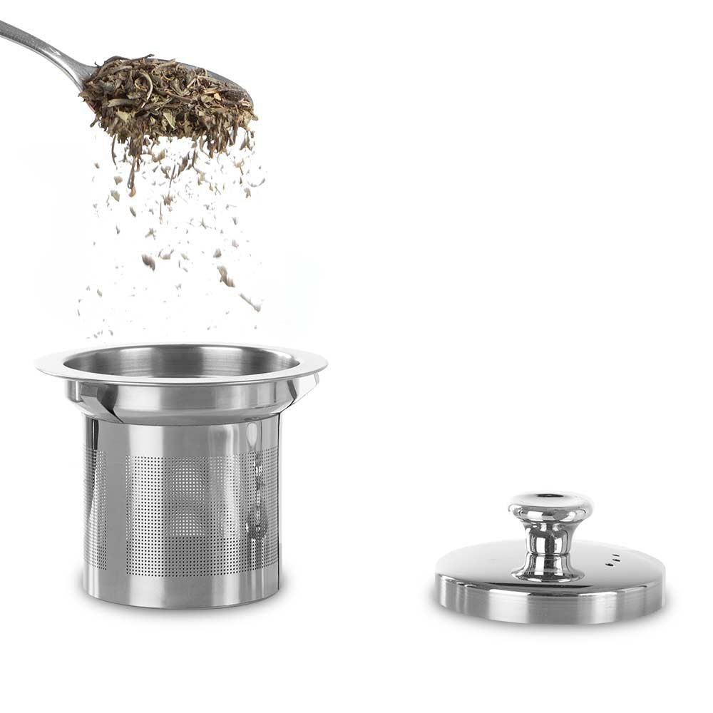 Tetera De Vidrio Orbegozo Ttc 700  Borosilicato - Resistente Al Calor - Filtro Y Tapa De Acero Inoxidable - Capacidad