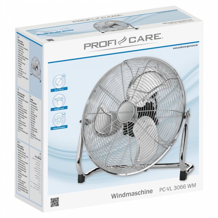 Ventilador De Suelo Proficare Pc-Vl 3066 Acero Inoxidable