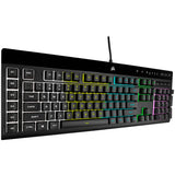 Teclado Alemán Corsair K55 Rgb Pro Usb Qwertz Negro
