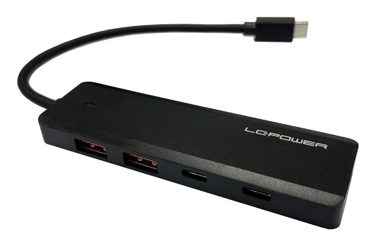 EAN 4262443280401 - LC-Power LC-HUB-U3-4-C hub de interfaz USB 3.2 Gen 2 (3.1 Gen 2) Type-A 10000 Mbit/s Negro imagen 1