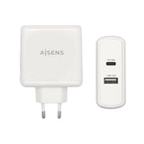 Aisens Cargador Para Smartphone 57w 1x Usb-C Pd3.0 45w, 1x Usb-A 5v/2.4a 12w