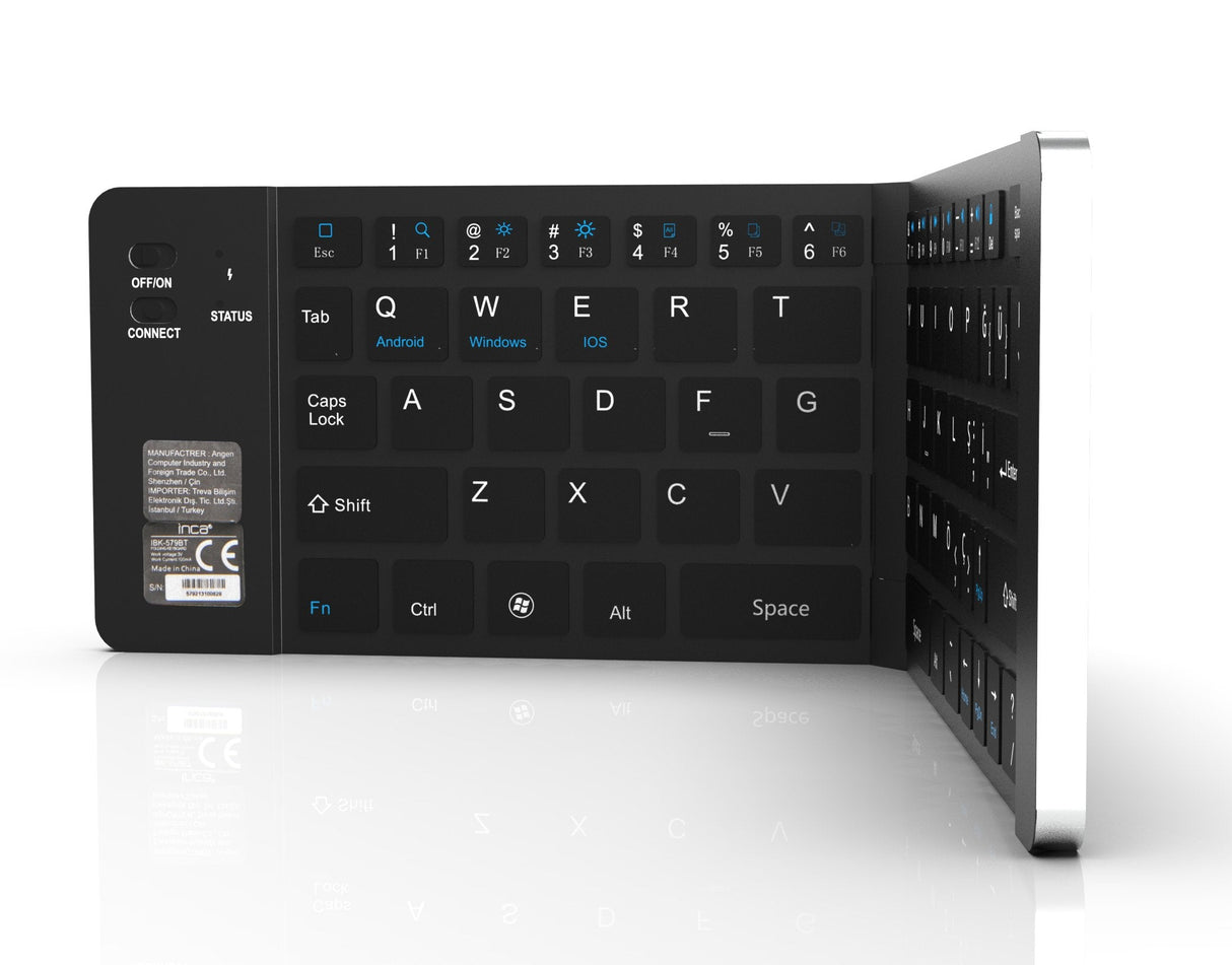 Teclado Aleman Inca Ibk-579bt Bluetooth Metálico, Plata