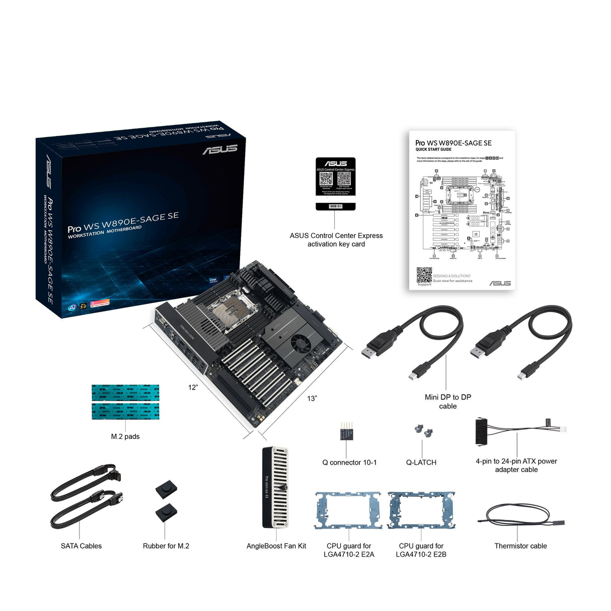 Placa Base Asus Pro Ws W890e-Sage Se Intel,4710,Ddr5,Ebb