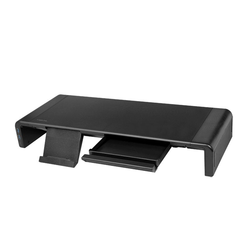 Elevador De Monitor Logilink, 420-520 Mm, Ergo., 2x Usb 3.0, 1x Usb-C