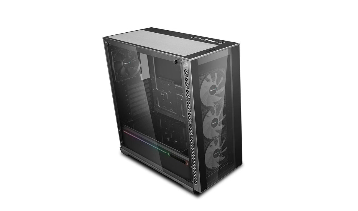 Caja Pc Deepcool E-Atx Matrexx 70-Add Rgb Black Tempered Glass Bahias 2x3'5,4x2'5/2xusb3.0/1xusb2.0/1xaudio(Hd)/1xmic/Cristal Templado