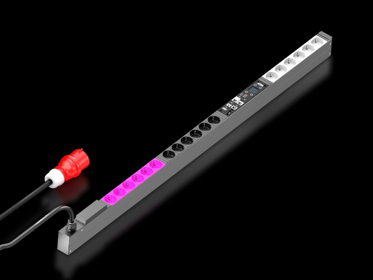 Rittal Pdu Con Contador 16a 3p Cee 18 X Cee7 3 Schuko