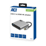 Adaptador Act Connectivity Usb C A Hdmi Usb A Usb C Pd