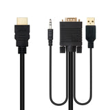 Nanocable Cable Conversor Hdmi A Vga+Jack3.5+Usb-A 1.8m - Negro