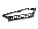 Delock 19 Keystone Patchpanel 24 Port Mit Entlastungsschiene 1 He Gewinkelt Schwarz