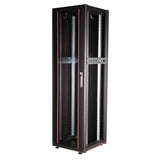 Roline 19-Zoll Netzwerkschrank Basic 42 He, 600x600 Bxt Glastr Schwarz