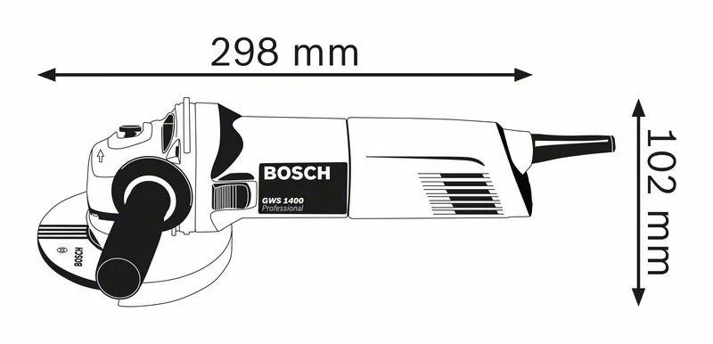 Amoladora Angular  Bosch Professional  Gws 1400 Professional Azul/Negro, 1.400 W 601824800