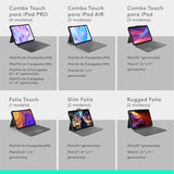 Logitech Combo Touch Caja De Teclado Y Folio Con Panel Táctil Luz Trasera Apple Smart Connector Qwerty Español Gris Oxford