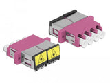 Lwl Kupplung Mit Laserschutzklappe Lc Quad Buchse Zu Lc Quad Buchse Multimode Violett