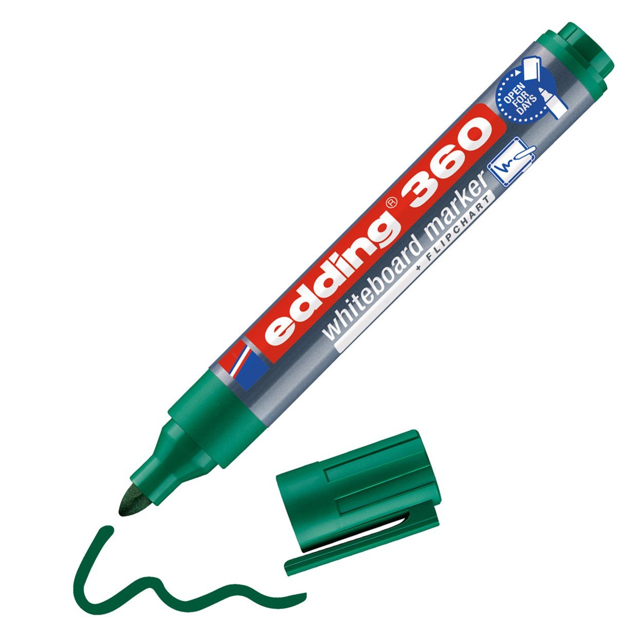 Edding Marcador Para Pizarra Blanca 360 Recargable Verde
