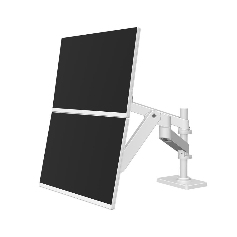 Ergotron Lx Pro - Kit De Fijación (Doppelarm) - Para 2 Lcd-Displays - Lochplatte-Montaje - Aluminium - Blanco - Tamaño De Pantalla: Hasta 61 Cm (Hasta 24 Pulgadas)