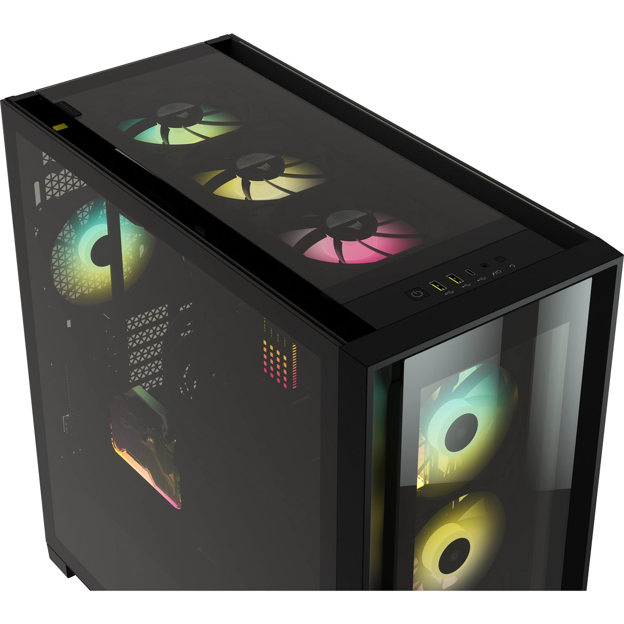 Caja Pc Corsair Icue 5000x Cristal Templado Negra