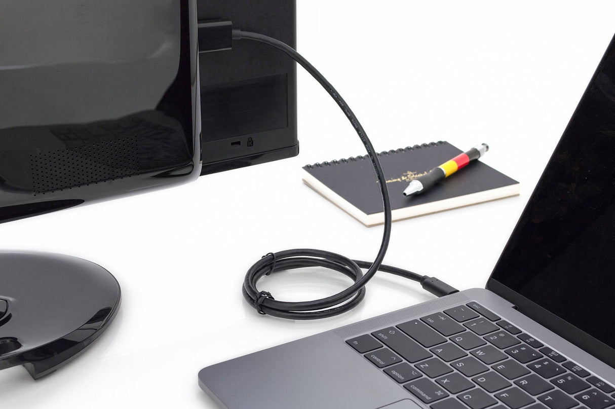 EAN 4016032451327 - Digitus AK-300330-050-S adaptador de cable de vídeo 5 m USB Tipo C DisplayPort Negro imagen 3
