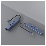 EAN 5901986047773 - Savio AK-57 USB-A - 3 x USB-A HUB with RJ-45 Gigabit Ethernet adapter 5000 Mbit/s grey USB 3.2 Gen 1 (3.1 imagen 6