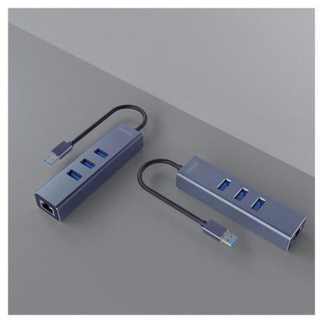 EAN 5901986047773 - Savio AK-57 USB-A - 3 x USB-A HUB with RJ-45 Gigabit Ethernet adapter 5000 Mbit/s grey USB 3.2 Gen 1 (3.1 imagen 6