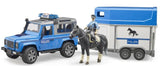 Bruder Land Rover Defender Vehículo Policial Y Remolque Para Caballos, 2588