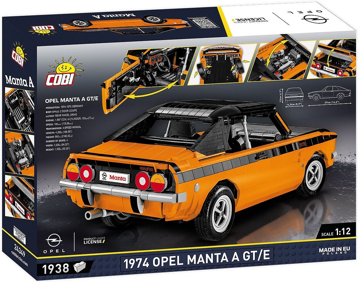 Cobi Opel Manta A Gt/E 1974, Escala De Juguetes De Construcción 1:12 Cobi-24349