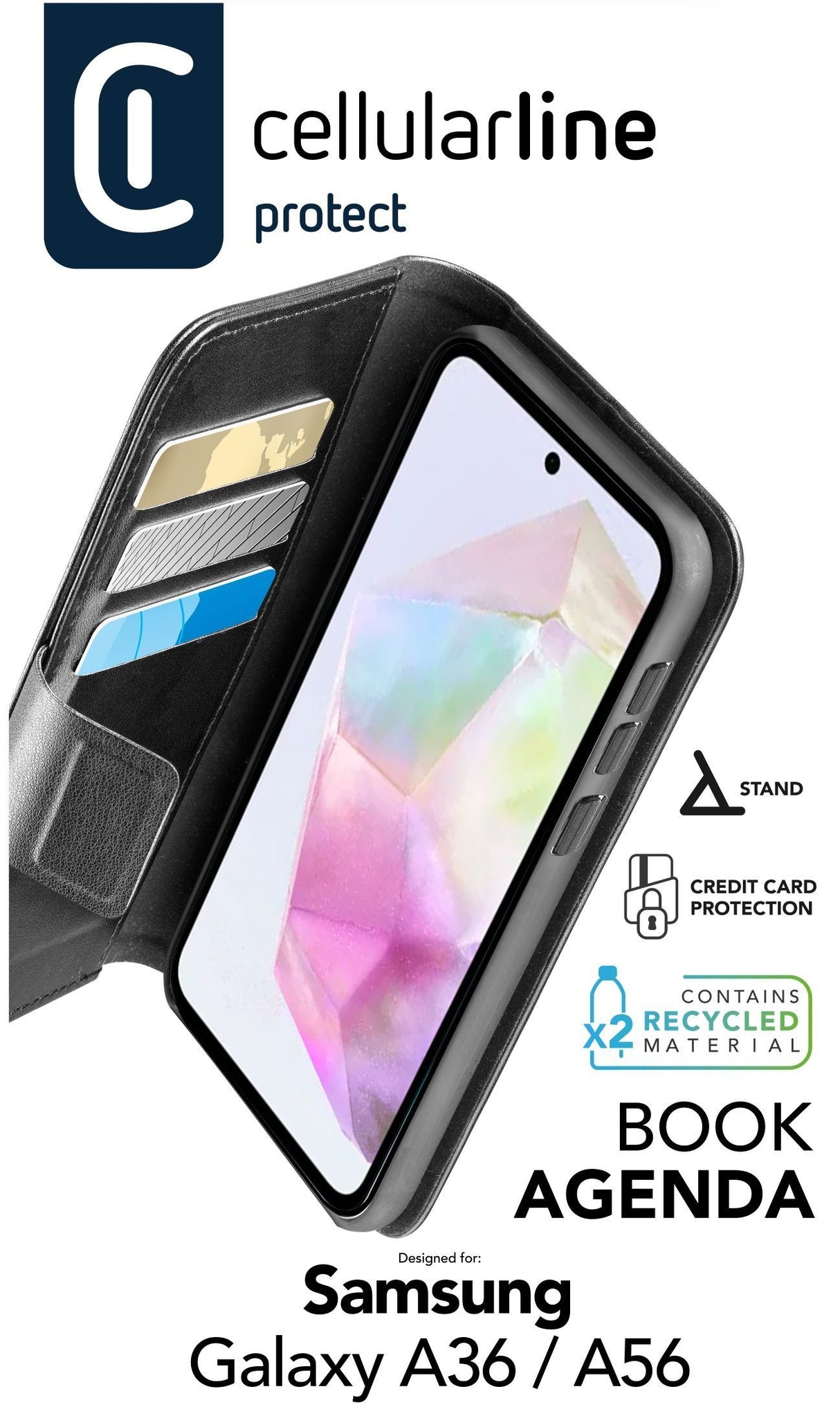 EAN 8018080492792 - Cellularline 8018080492792 funda para teléfono móvil 16,9 cm (6.64") Folio Negro imagen 2