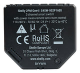 EAN 3800238070755 - Shelly 2PM Gen4 Actuador para estores/persianas 2 canales imagen 2