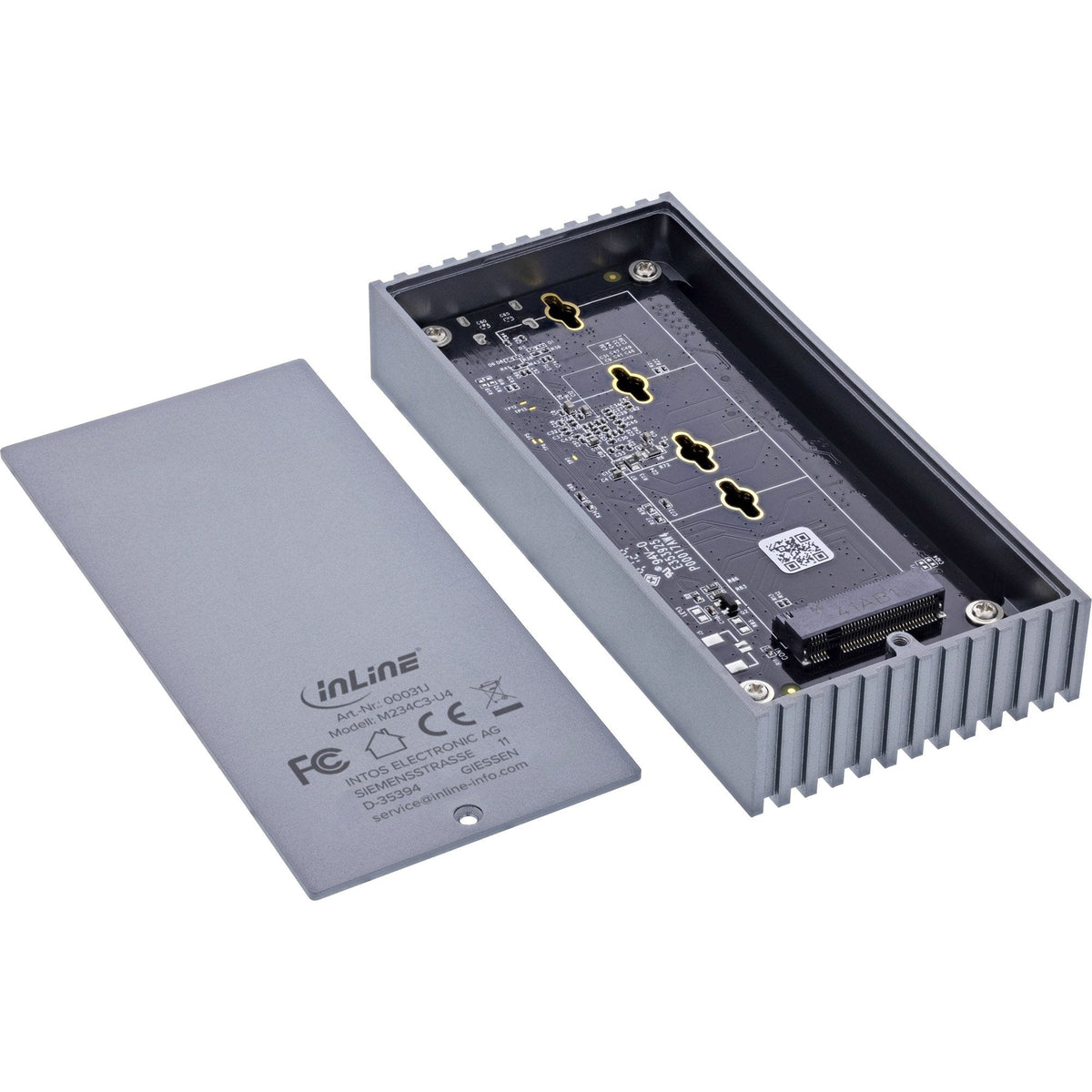 Carcasa Usb4 M.2 Ssd, Usb-C A M.2 Nvme, 40 Gb/S, Aluminio Inline