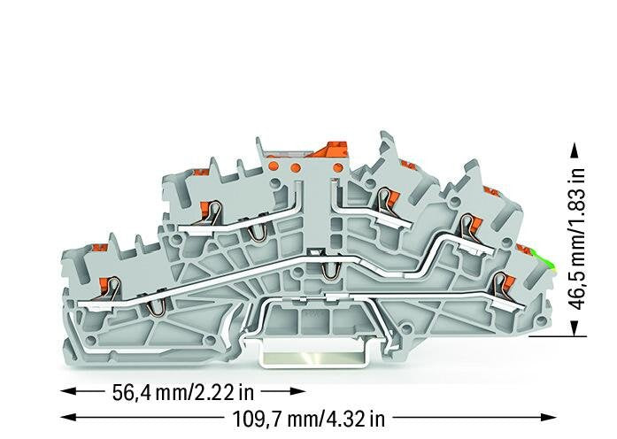 Wago 2203-6644 - Borne De Instalación Multinivel 2.5 Mm² Lti/L/Pe Gris