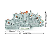 Wago 2203-6644 - Borne De Instalación Multinivel 2.5 Mm² Lti/L/Pe Gris