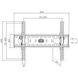 Soporte De Pared Inline Para Tft / Led / Plasma 81 - 178 Cm 32 - 70" Máx. 75 Kg