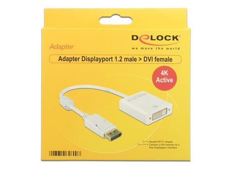 EAN 4043619626007 - DeLOCK 62600 adaptador de cable de vídeo 0,2 m DisplayPort DVI-I Blanco imagen 1