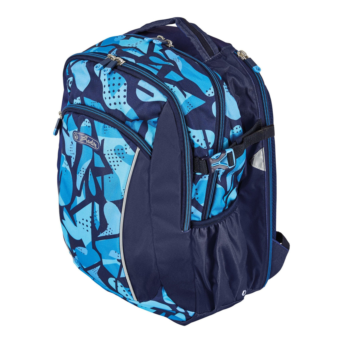 Herlitz Ultimate Camoblue Mochila Escolar Azul, Marina Poliéster