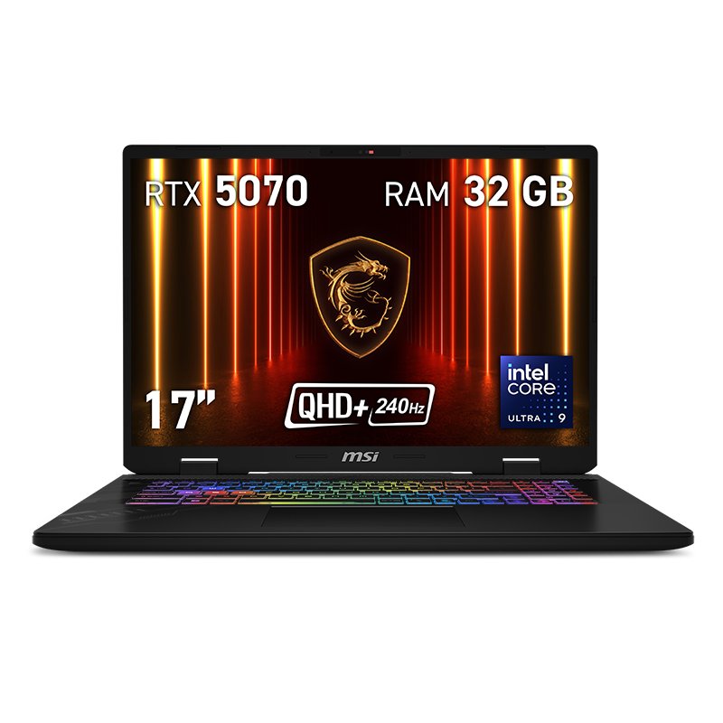 Portátil Msi Crosshair 17 Hx Ai D2xwgkg-064xesnn 17" Intel Core Ultra 9 275hx 32gb 1tb Ssd Rtx 5070