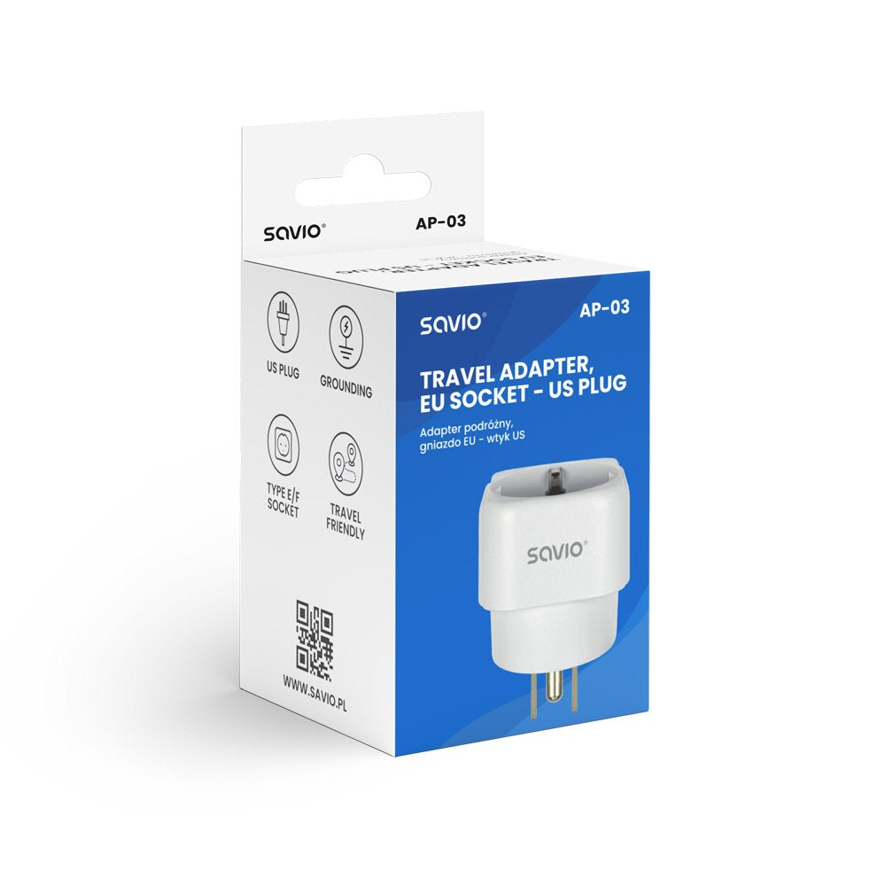 EAN 5901986049081 - Savio AP-03 adaptador e inversor de corriente Universal 3750 W Blanco imagen 3