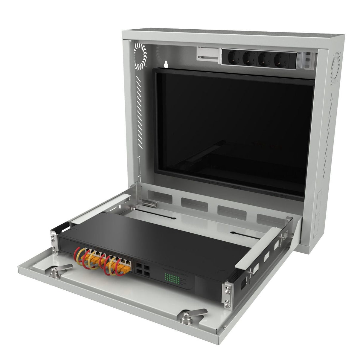 19'' 1u Rack Wall Mount 580 X  546 X 150mm Surveillance Box