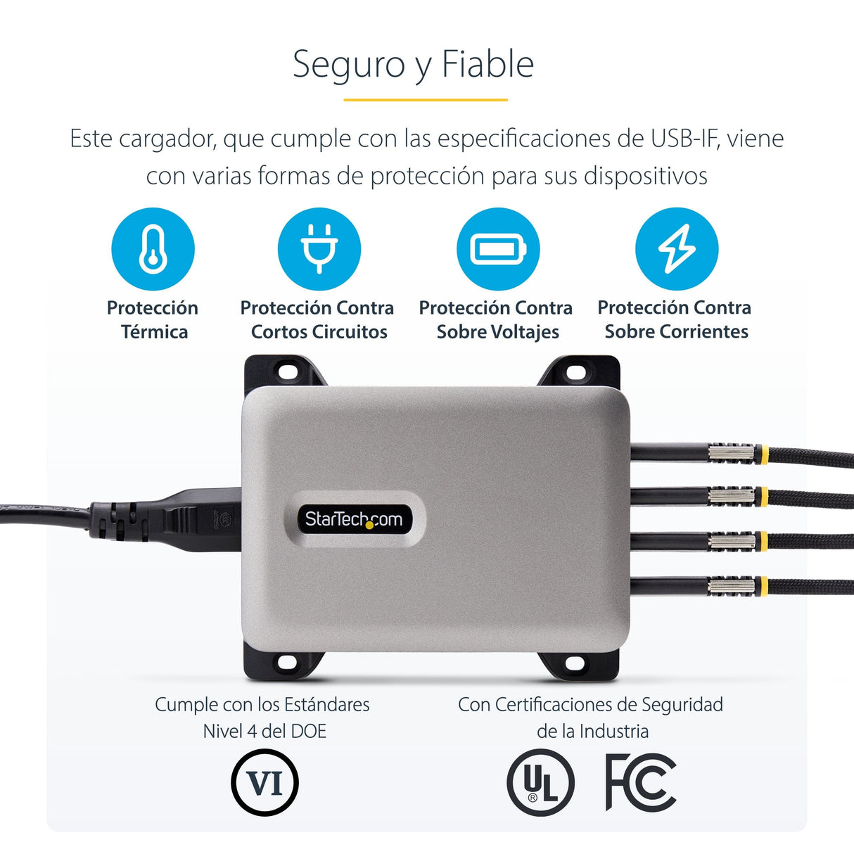 Cargador Usb-C De 4 Puertos