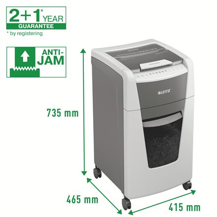 EAN 4002432124121 - Leitz 80150000 triturador de papel Corte cruzado 55 dB 22 cm Gris, Blanco imagen 15