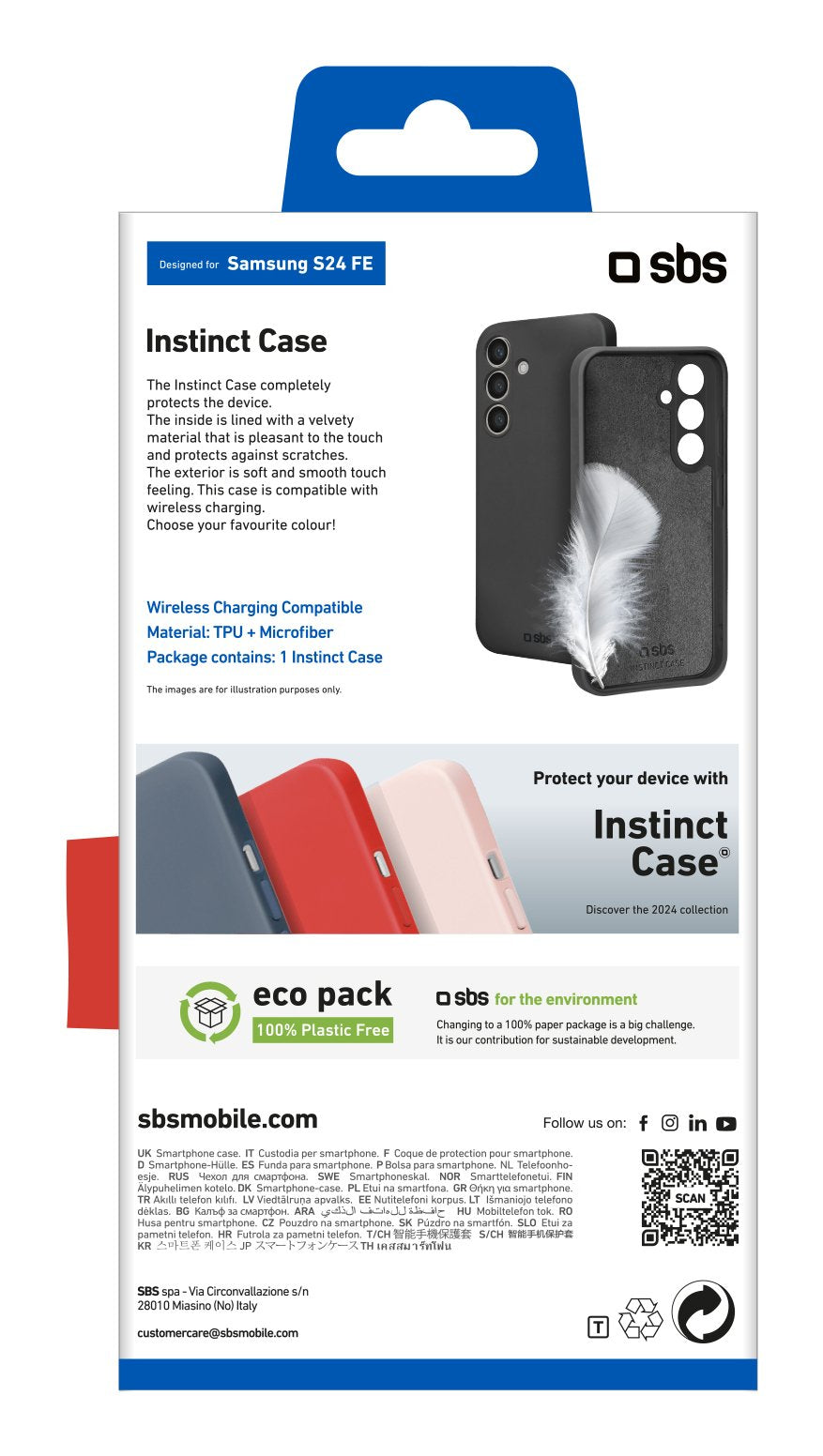 Sbs Instinct Cover Galaxy S24 Fe Schwarz