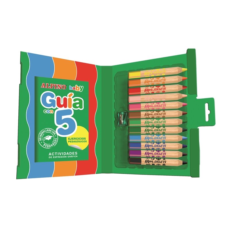 Alpino Lápices De Colores Baby Maxi Ligeros Para Niños Estuche De 12 C/Surtidos