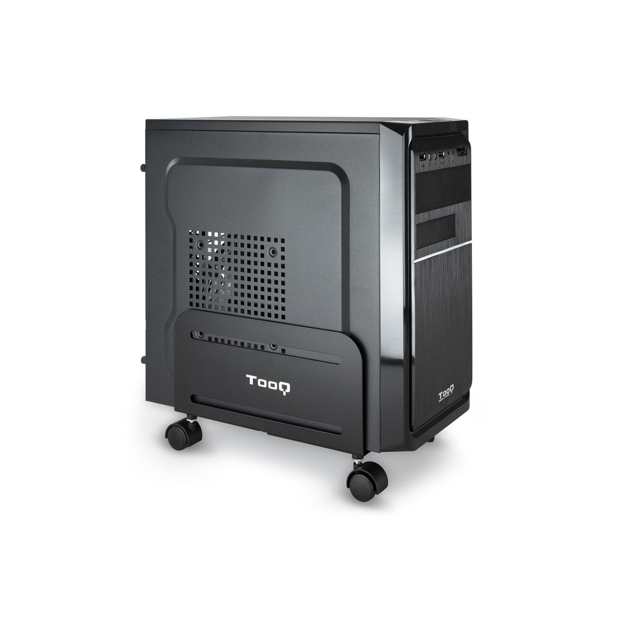 Tooq Soporte De Suelo Con Ruedas Para Cpu De 119-209mm De Ancho - Peso Max 10kg - Negro