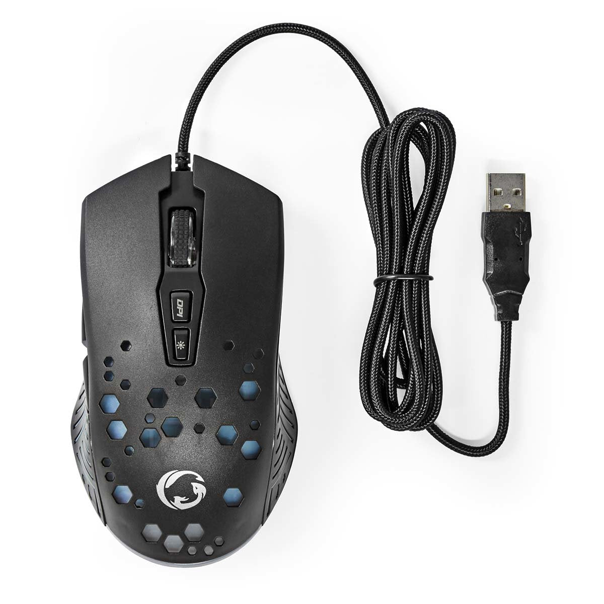 Nedis Ratn Gaming Cable1,5m Dpi Ajustable Botones: 7 Programables Diestro Rgb
