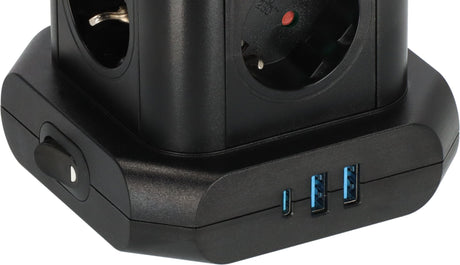 EAN 4007123691777 - Brennenstuhl 1153560010 base múltiple 2 m 8 salidas AC Interior Negro imagen 3