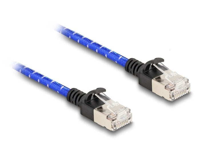 Delock 80378 Rj45 Cable De Red Trenzado Cat.6a U/Ftp Slim 2 M Azul