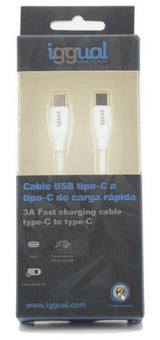 Iggual Cable Usb-C/Usb-C 100 Cm Blanco Q3.0 3a