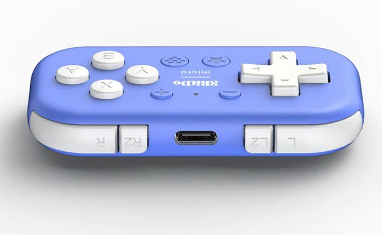 8bitdo Micro Bluetooth Gamepad Azul, Para Nintendo Switch, Android, Raspberry Pi  Ret00384