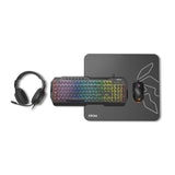 Krom Kenta Pc Combo Gaming 4 En 1 Rgb Negro