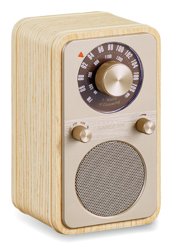Sangean Wr-9 Fresno Blanco Radio Analógica De Madera Con Am Fm Bluetooth